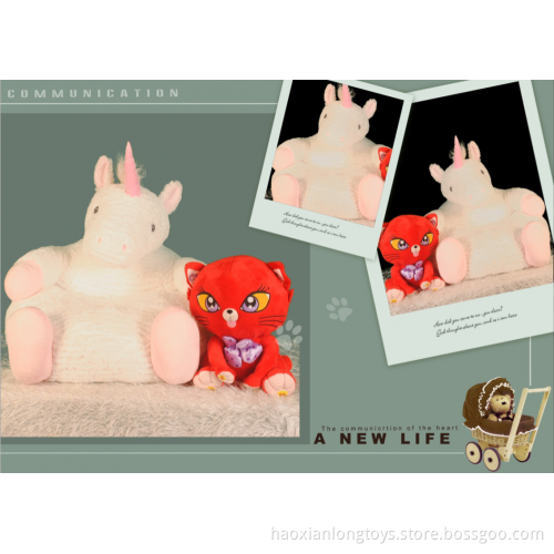 Furry Unicorn Cushion with Unique Style